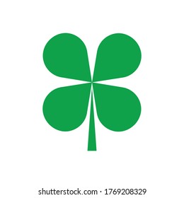 Green Clover Leaf icon Template Design Vector