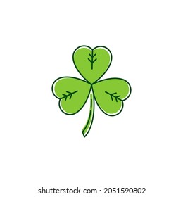 Green Clover Leaf icon Template Design Vector