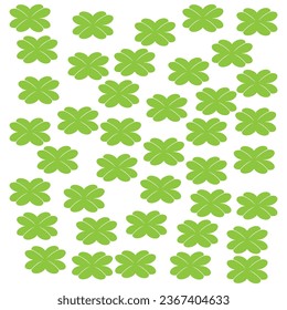 Green Clover Leaf icon Template Design Vector