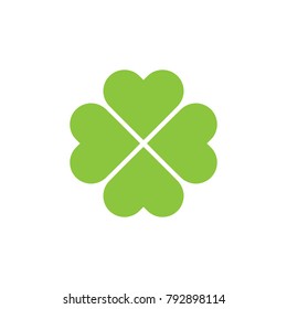 Green Clover Leaf Logo Design Vector