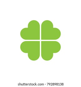 Green Clover Leaf Logo Design Vector