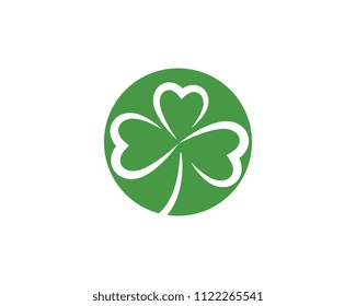 Green Clover Leaf Logo Template Design Vector