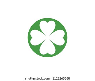 Green Clover Leaf Logo Template Design Vector