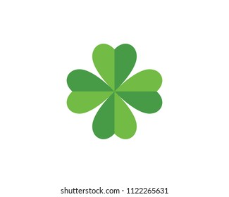 Green Clover Leaf Logo Template Design Vector