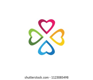 Green Clover Leaf Logo Template Design Vector