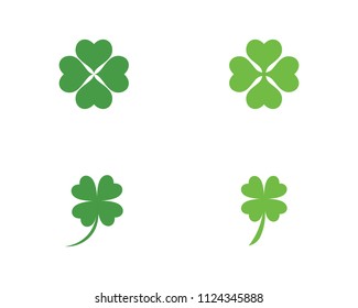 Green Clover Leaf Logo Template Design Vector
