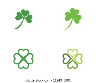 Green Clover Leaf Logo Template Design Vector
