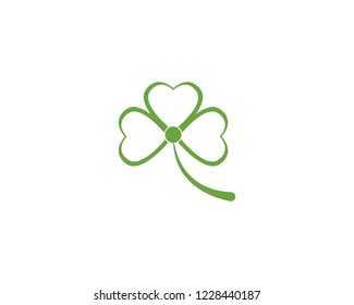 Green Clover Leaf Logo Template