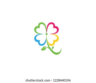Green Clover Leaf Logo Template