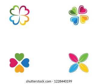 Green Clover Leaf Logo Template