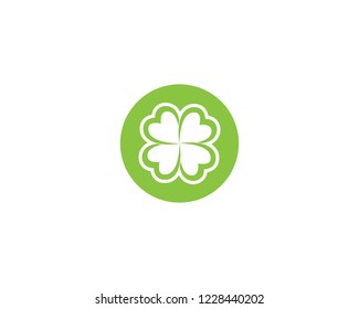 Green Clover Leaf Logo Template