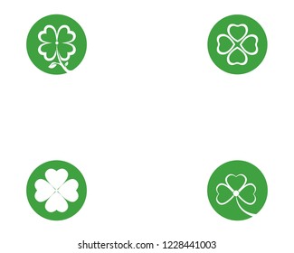 Green Clover Leaf Logo Template