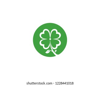 Green Clover Leaf Logo Template