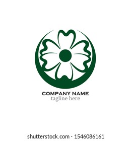 Green Clover Leaf Logo Template Design Vector
