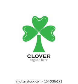 Green Clover Leaf Logo Template Design Vector
