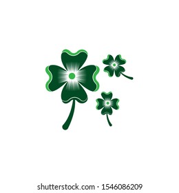 Green Clover Leaf Logo Template Design Vector
