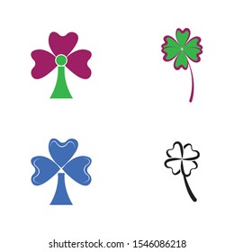 Green Clover Leaf Logo Template Design Vector
