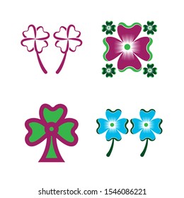 Green Clover Leaf Logo Template Design Vector
