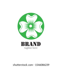 Green Clover Leaf Logo Template Design Vector
