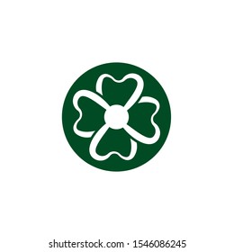 Green Clover Leaf Logo Template Design Vector
