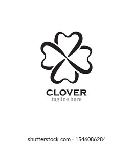 Green Clover Leaf Logo Template Design Vector
