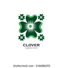 Green Clover Leaf Logo Template Design Vector
