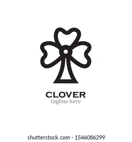 Green Clover Leaf Logo Template Design Vector
