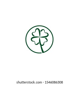 Green Clover Leaf Logo Template Design Vector
