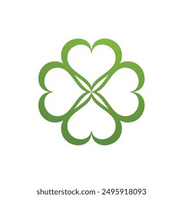 Green Clover Leaf Logo Template Design Vector