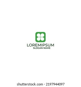 green clover leaf, lucky leaf, hope leaf, simple logo icon