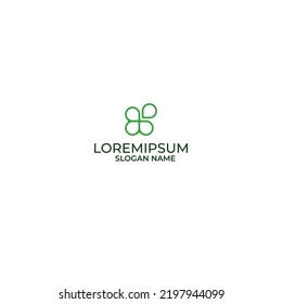green clover leaf, lucky leaf, hope leaf, simple logo icon