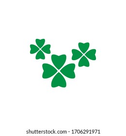 Green Clover Leaf Template Design Vector