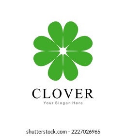 green clover leaf vector logo