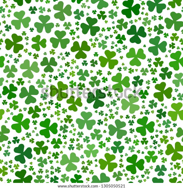 Green Clover Leaves Mosaic Texture Isolated Stock Vector (Royalty Free ...