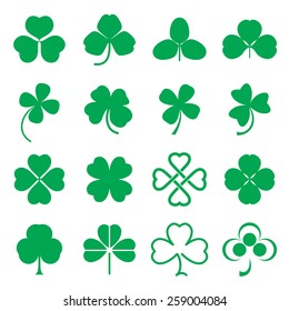 Green clover leaves. Vector illustration