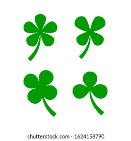 green clover leaves vector logo template. suitable for nature, business and web