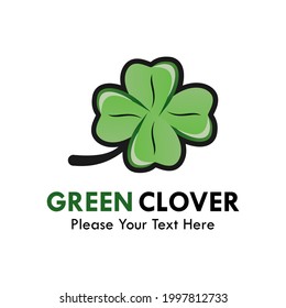 Green clover logo template illustration