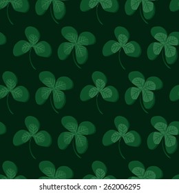 Green clover seamless background