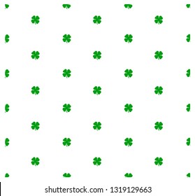 Green Clover seamless pattern, background.