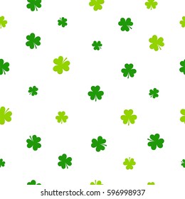 Green clover seamless pattern background for St. Patrick's Day