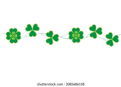 green clover seamless pattern, floral vector illustration