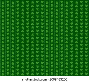 Green clover seamless pattern. St Patrick's day illustration. The symbol of St. Patrick's Day, the Irish happy background. Vector