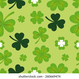 green clover  seamless pattern for St. Patricks Day