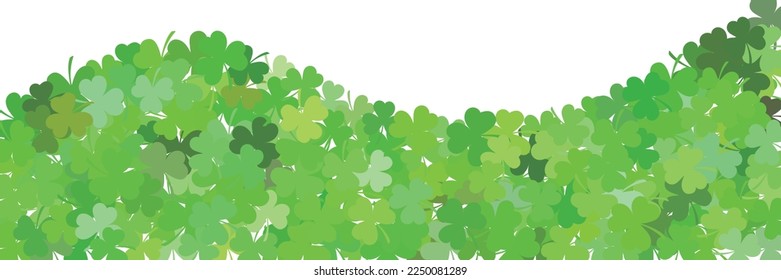 Green clover or shamrock banner for St. Patrick's Day.