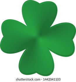 Green Clover Shamrock. Vector illustration Irish Saint Patrick Day.