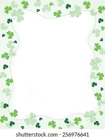 Green clover st. Patrick's Day Background / Border