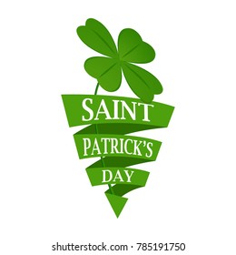 Green clover the symbol of St. Patrick's day. St.Patrick's Day background. Vector illustration