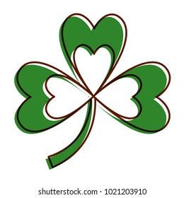 green clover three leaves luck symbol