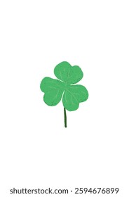 Green clover three leaves in Transparent Background
