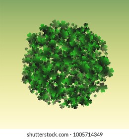 Green clover vector is a confetti which consist of many isolated elements. Stylish and beautiful green clover vector. Can be used as poster, border, background, wallpaper, card and etc